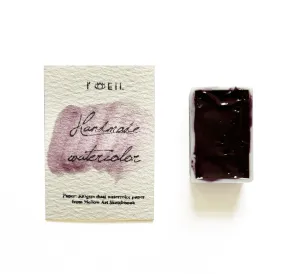 earthy strong Charoite (Mineral) - Artist Grade Handmade Honey Based Watercolor Paint Full Pan 3.2Ml