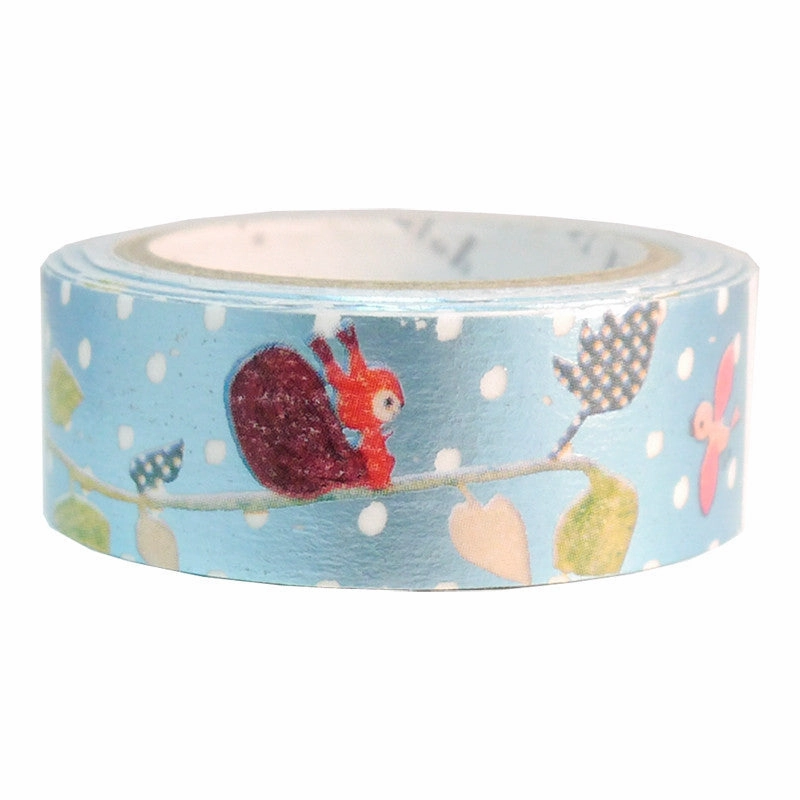 adjustable large Birds & Squirrels Foil Washi Tape ? Shinzi Katoh Design