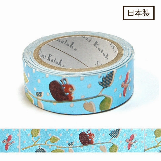 Birds & Squirrels Foil Washi Tape ? Shinzi Katoh Design finest tall