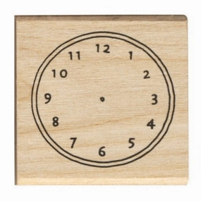 durable collectible Clock Rubber Stamp