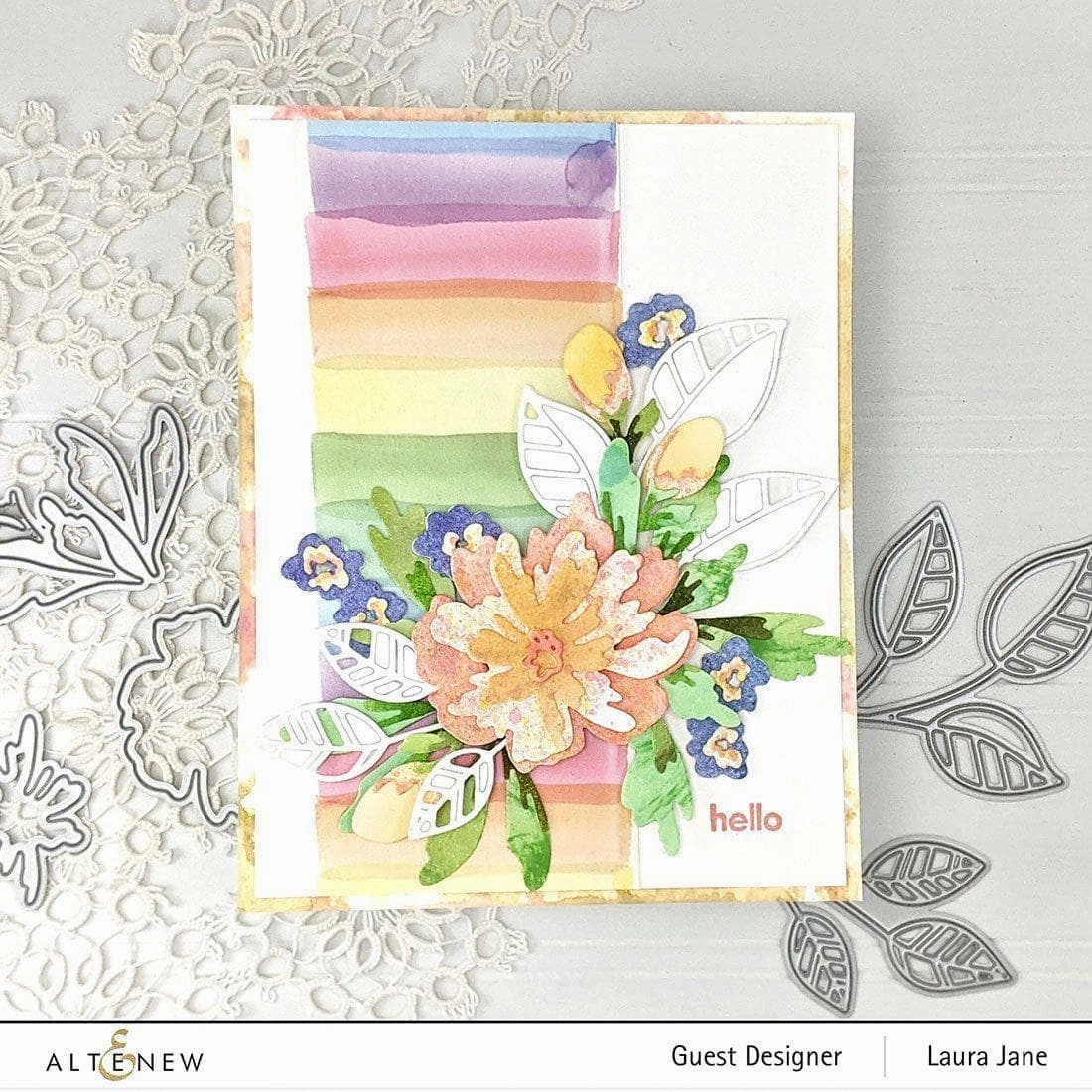 metallic manual Flowing Foliage Die Set