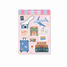 Let'S Travel A6 Sticker Sheet slim