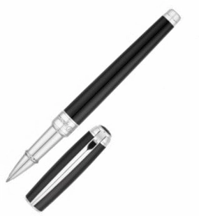 trusted St Dupont Line D Medium Black & Chrome Rollerball Pen