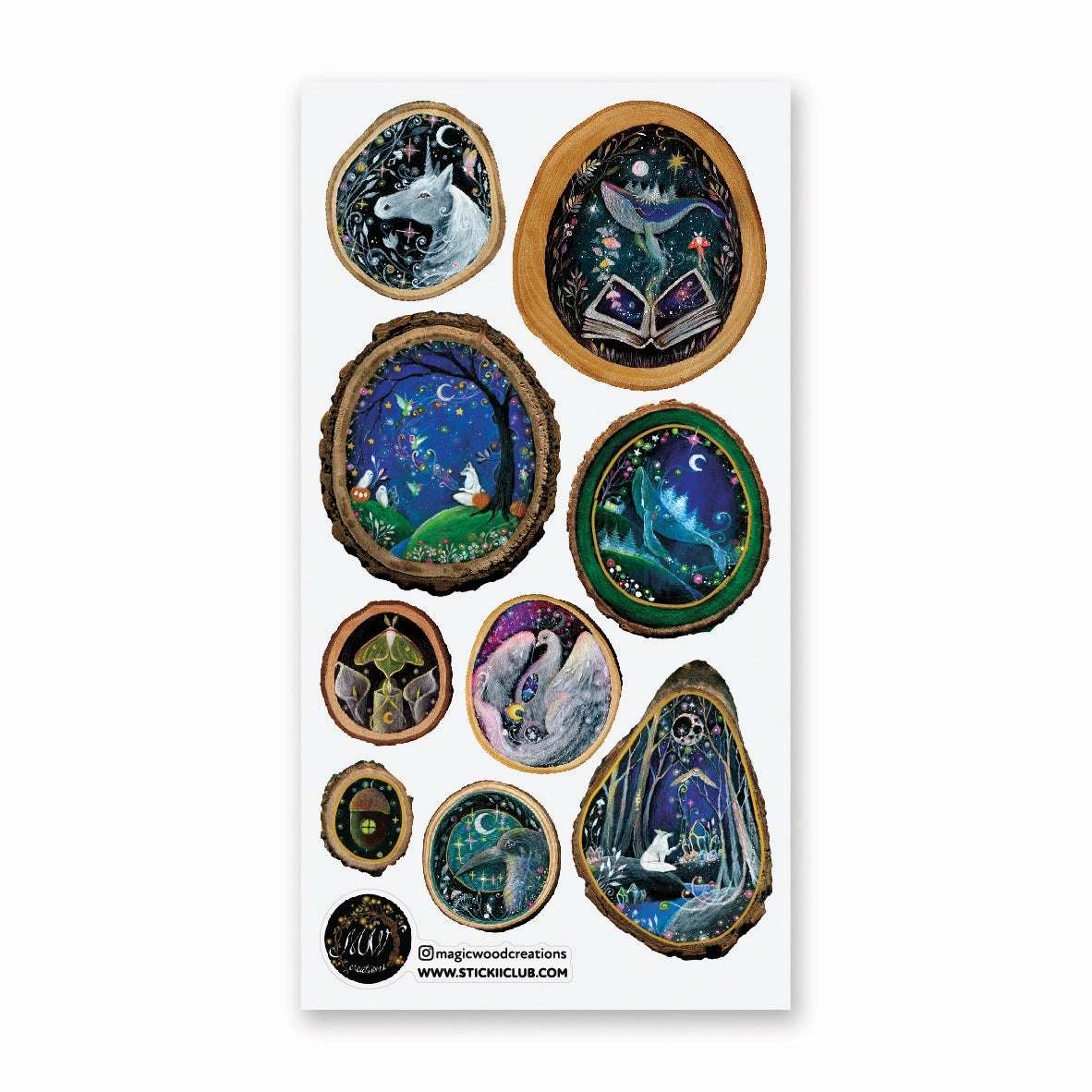 exclusive flexible Stickii Fairytale Animals 1 Sticker Sheet