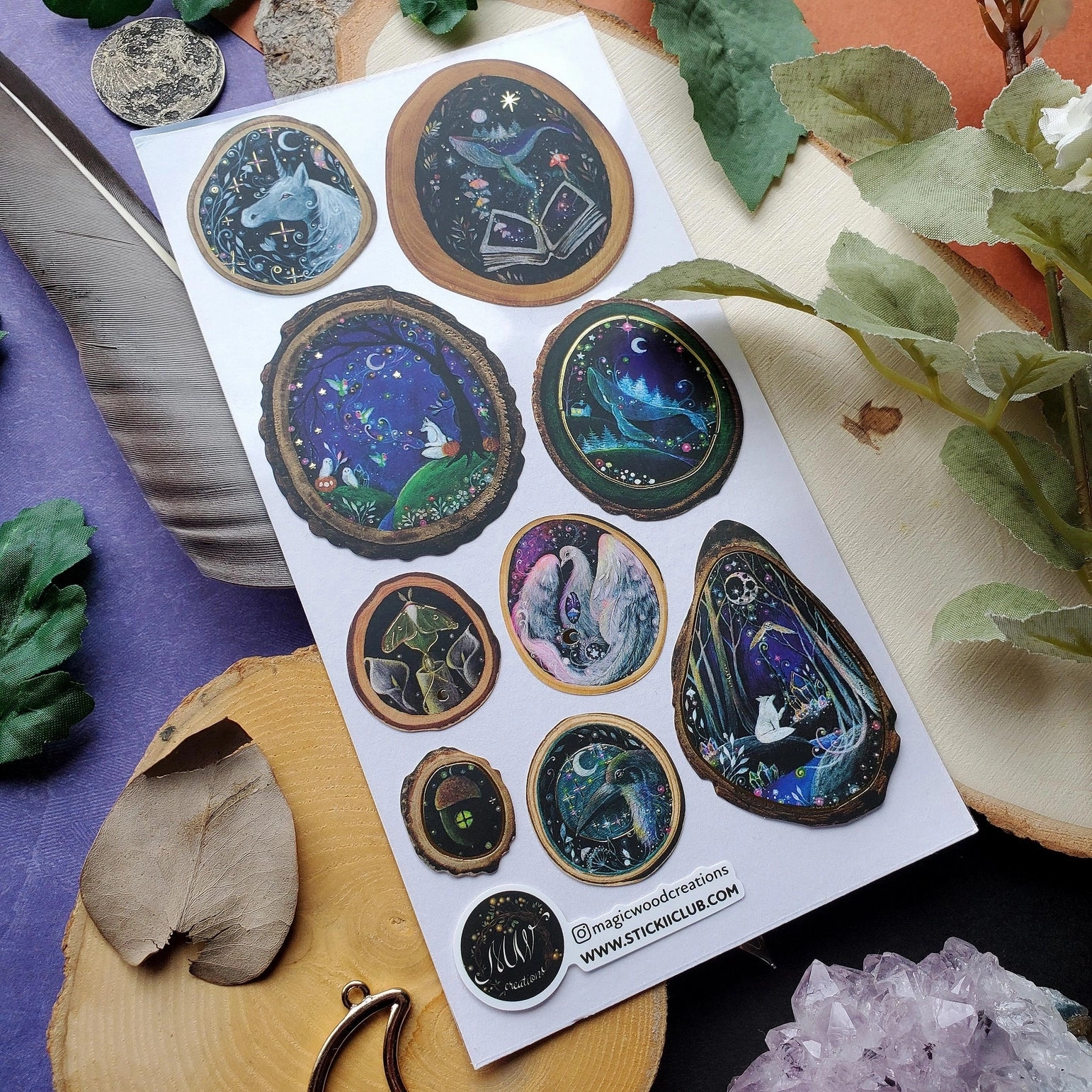 Stickii Fairytale Animals 1 Sticker Sheet essential bundle