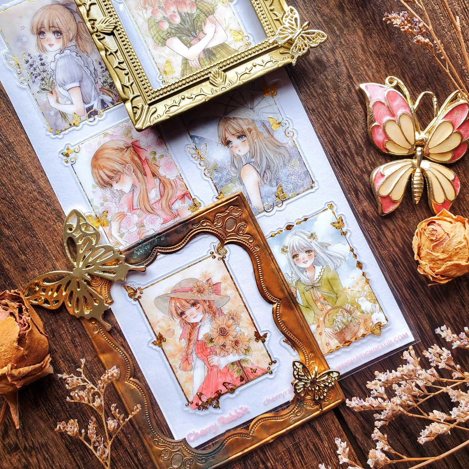 bamboo nonslip Stickii Spring Snapshots Sticker Sheet