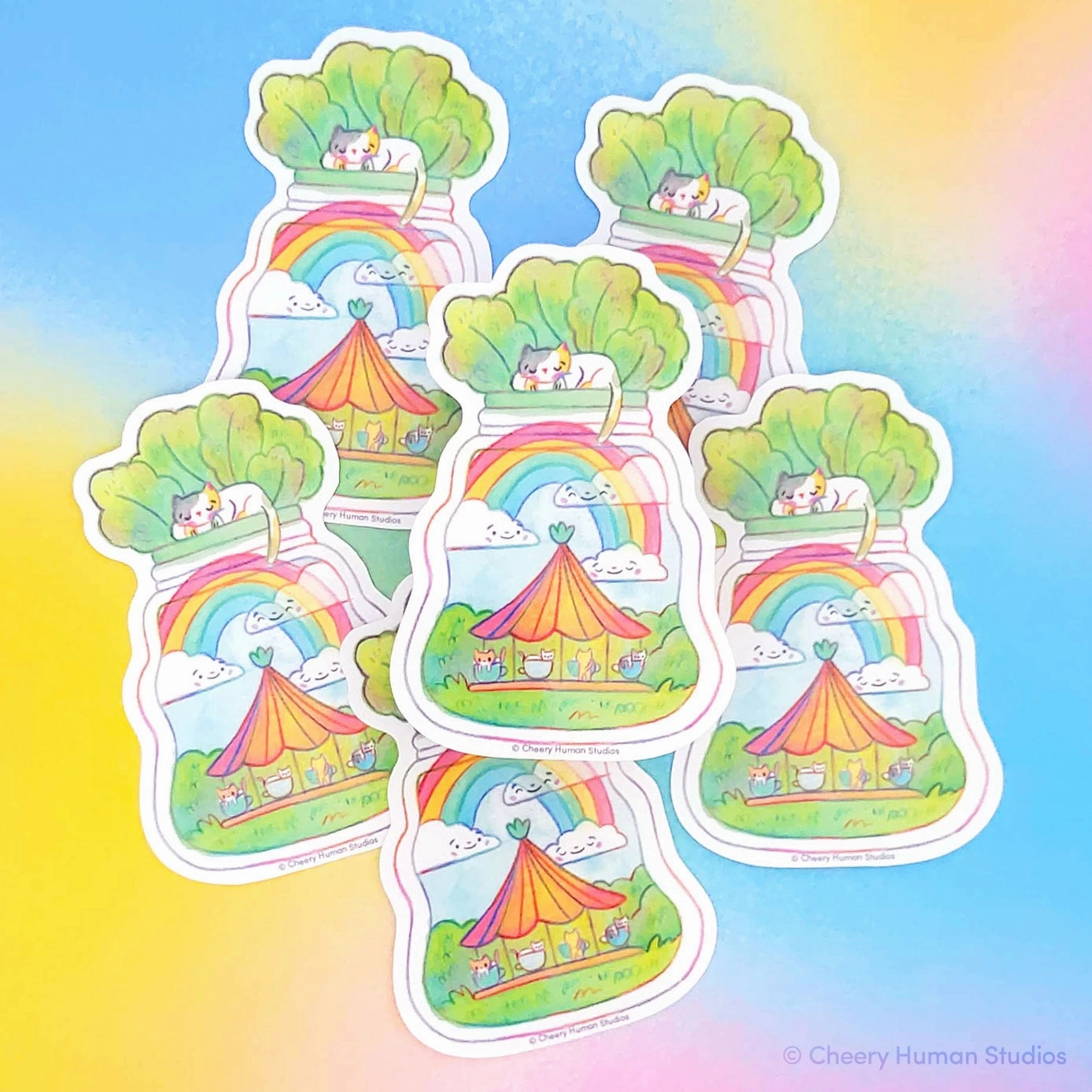 latest exclusive Tiny Worlds   Cats: Carousel Vinyl Sticker