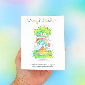 classic Tiny Worlds   Cats: Carousel Vinyl Sticker