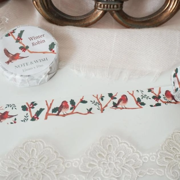 Winter Robin Washi Tape trusted eco
