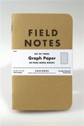 Field Notes Kraft Cover Graph 3-Pack wrapped gift