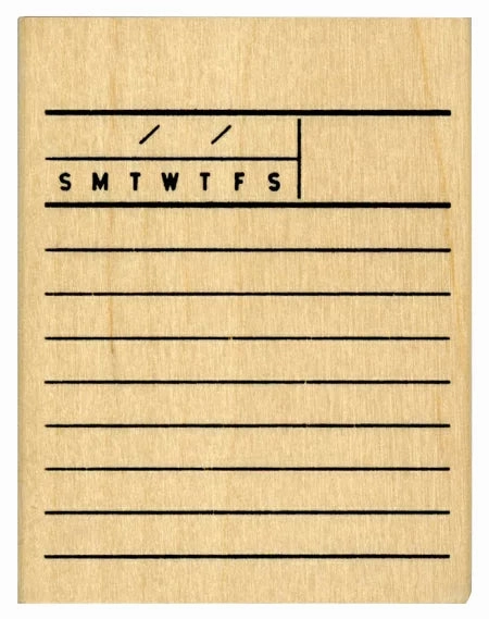 bronze Bullet Journal Stamp - Dates And Ruled Lines