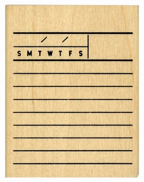 bronze Bullet Journal Stamp - Dates And Ruled Lines