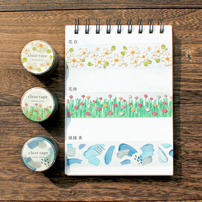 Canvas Flower Garden Clear Pet Tape refillable