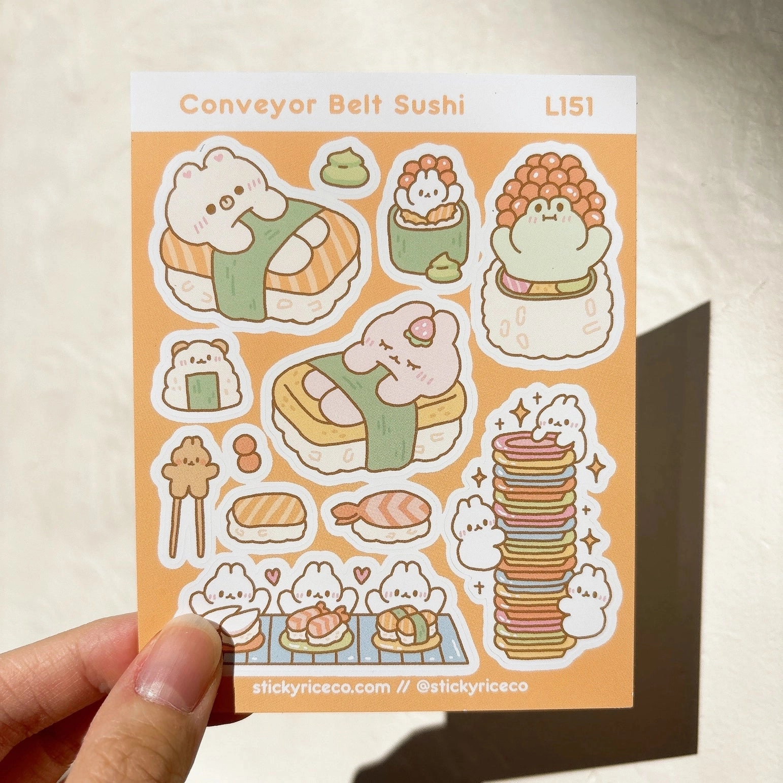 Conveyor Belt Sushi Sticker Sheet ceramic top