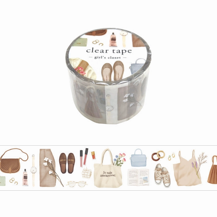large Girl'S Closet Clear Pet Tape Mind Wave