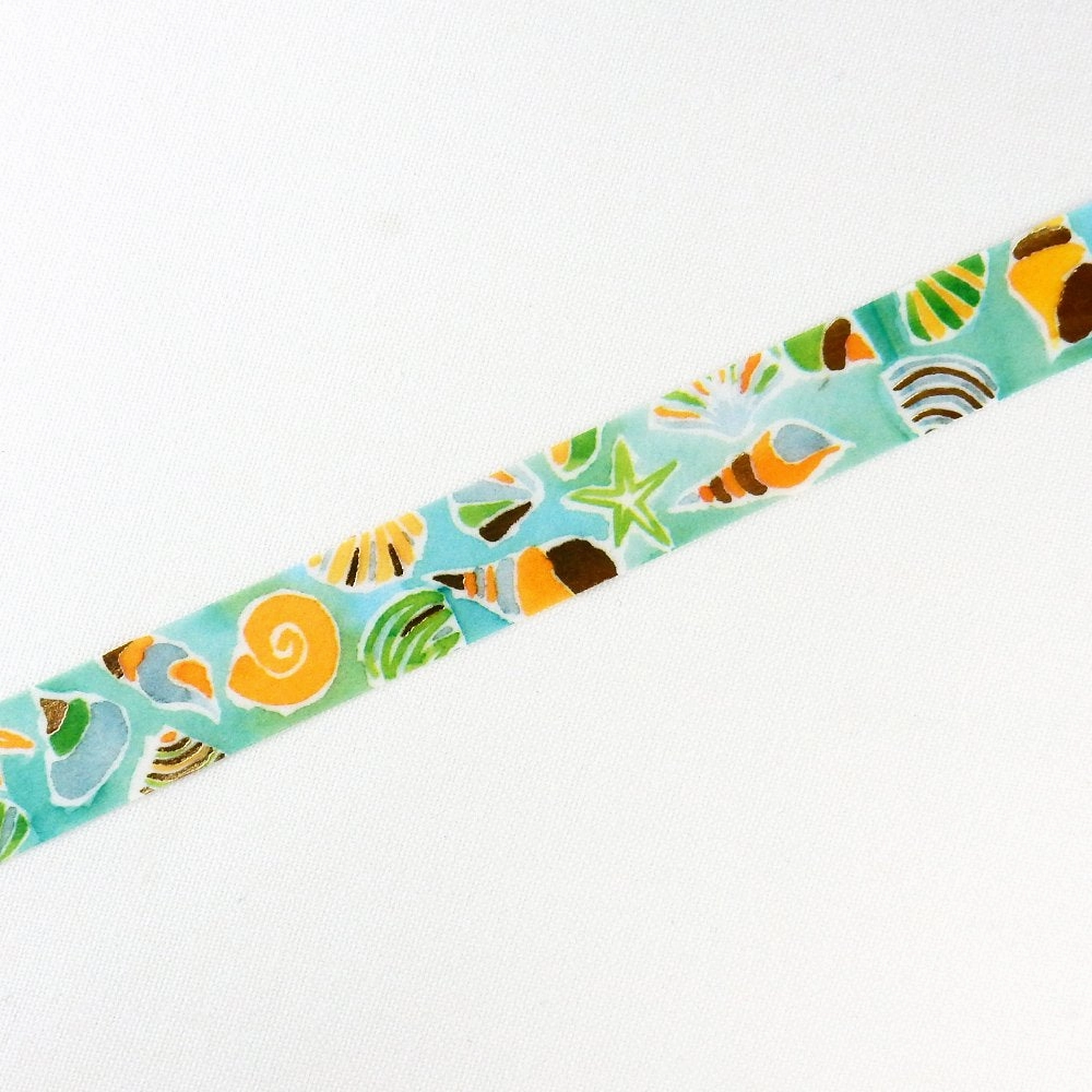 Shellfish Washi Tape Gold Foil Round Top Shell new
