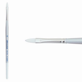 Silverwhite? Short Handle Foundation Watercolor Filbert Brush Size 6 resilient limited