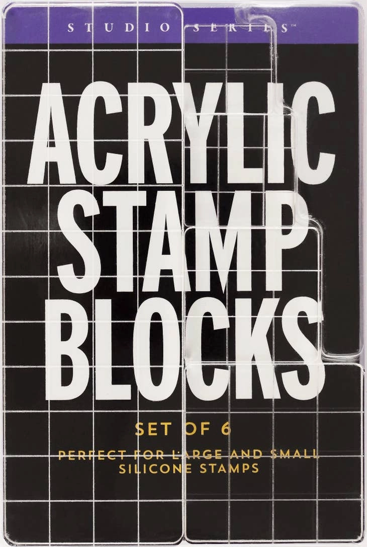 minimalist Studio Series Acrylic Block Stamp Set (6 Clear Blocks)