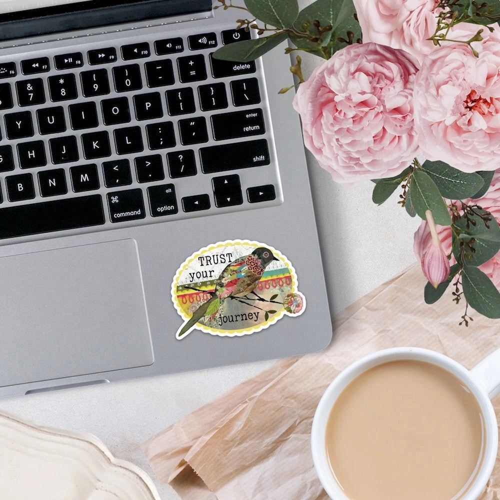 Trust Your Journey Vinyl Sticker warm tiny