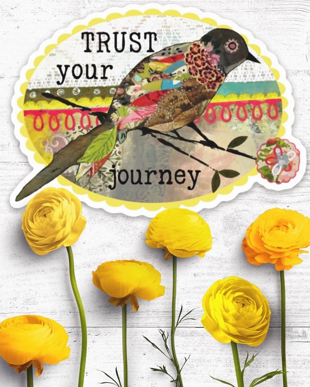 Trust Your Journey Vinyl Sticker professional stackable