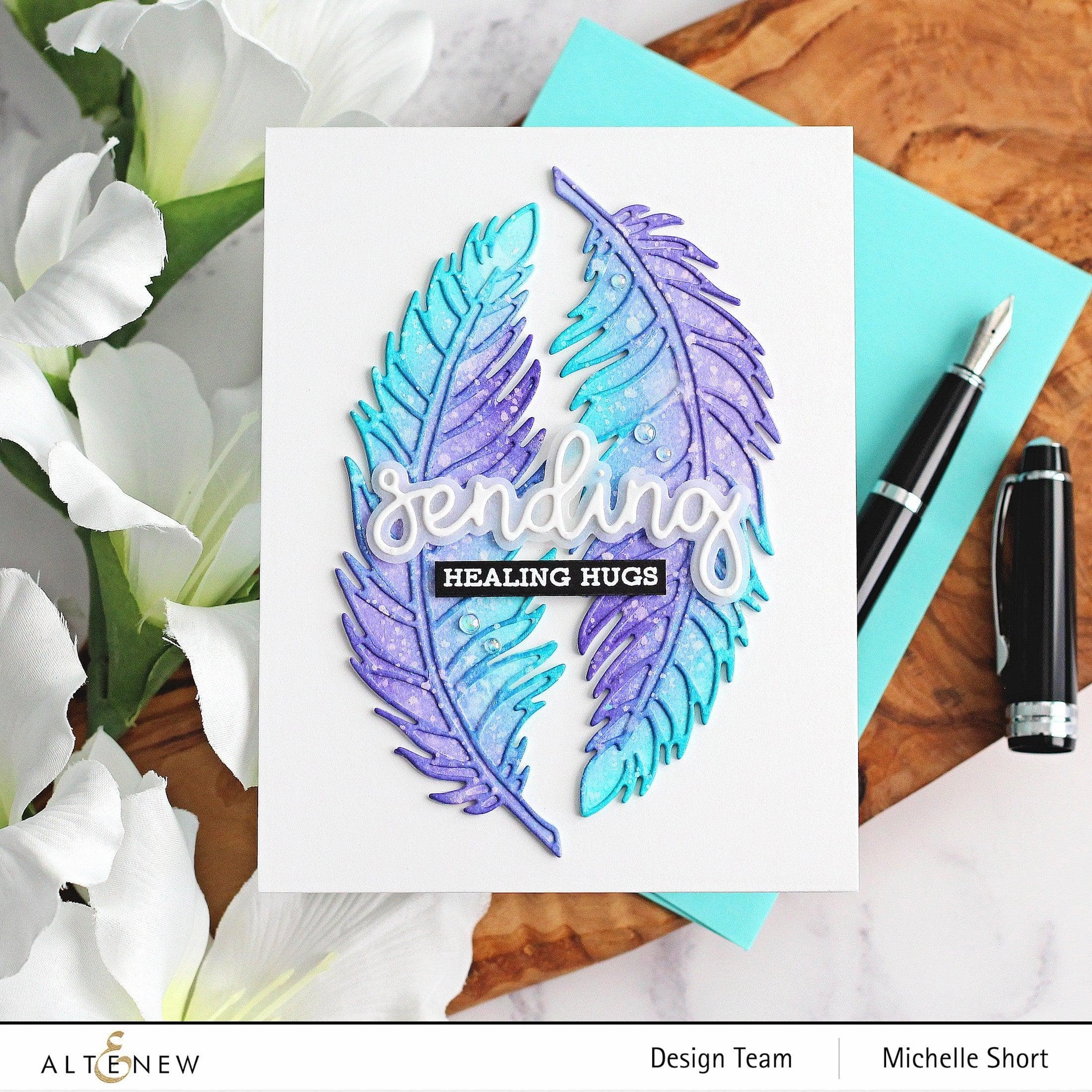 Wispy Feathers Layered Die Set collectible