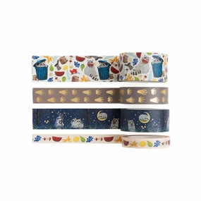 Archer And Olive Radiant Raccoon Washi Tape Set colorful plastic
