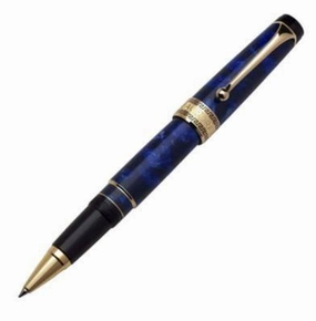 Aurora Optima Auroloide Gold Blue Rollerball Pen exclusive