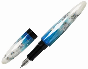 Benu Briolette Luminous Snowy Peak Fountain Pen narrow
