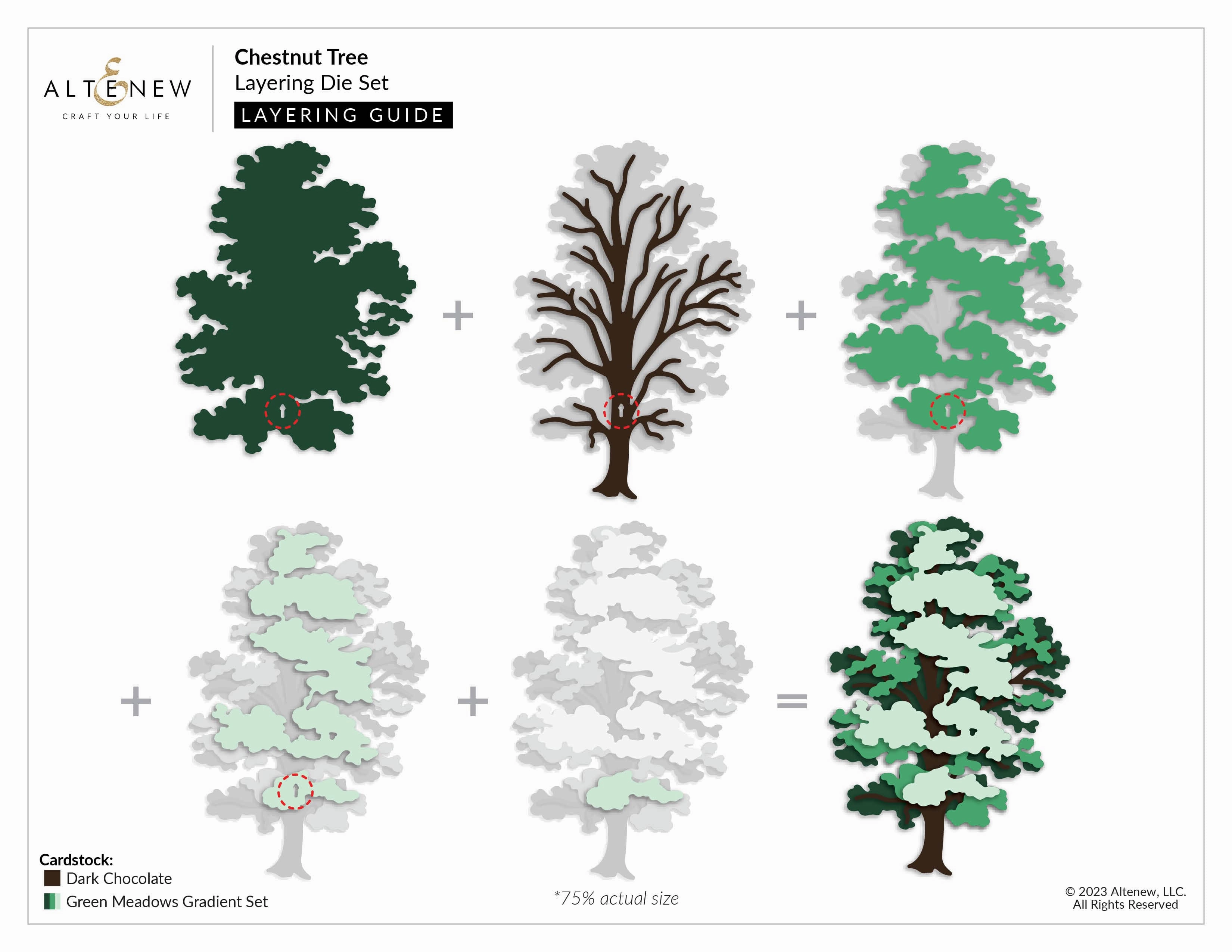 Chestnut Tree Layering Die Set solid nonslip