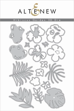 Hibiscus Garden 3D Die Set durable