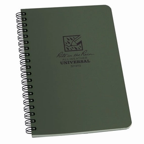 Rite In The Rain Side Spiral Notebook- Green- 4 5/8" X 7" giant