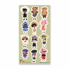 Stickii Fashionable Fun-Gals Sticker Sheet giant