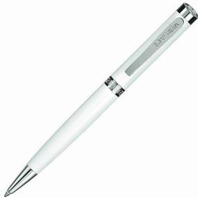 Versace Greca White/Steel Ballpoint Pen linen professional