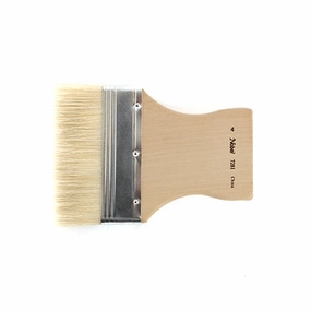 lightweight sealed Flat White Hog Bristles Brushes