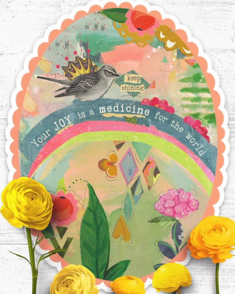 Your Joy Is A Medicine Vinyl Sticker wrapped