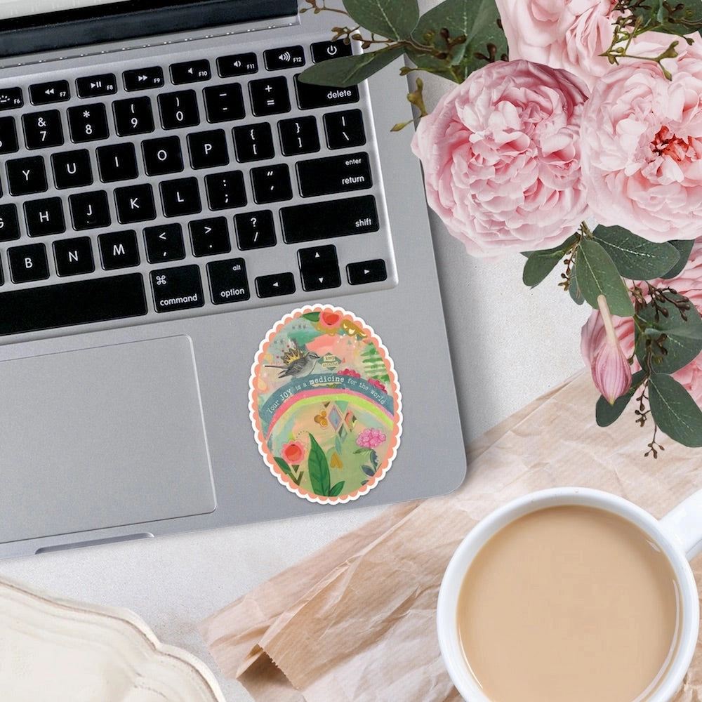Your Joy Is A Medicine Vinyl Sticker springloaded