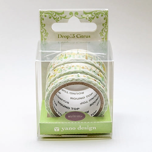bold bright Drop: 3 Citrus Washi Tape Feminine Yano Design