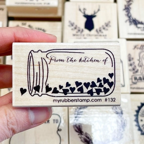 From The Kitchen Mason Jar Rubber Stamp maxi