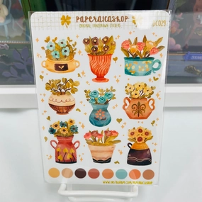 minimalist ergonomic Paperaicashop Flower Pot Planner Sticker
