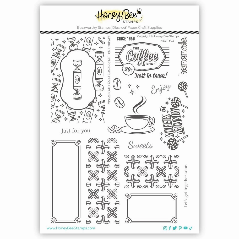 Vintage Gift Card Box Add-On - Fall Treats 6X8 Stamp Set daily square