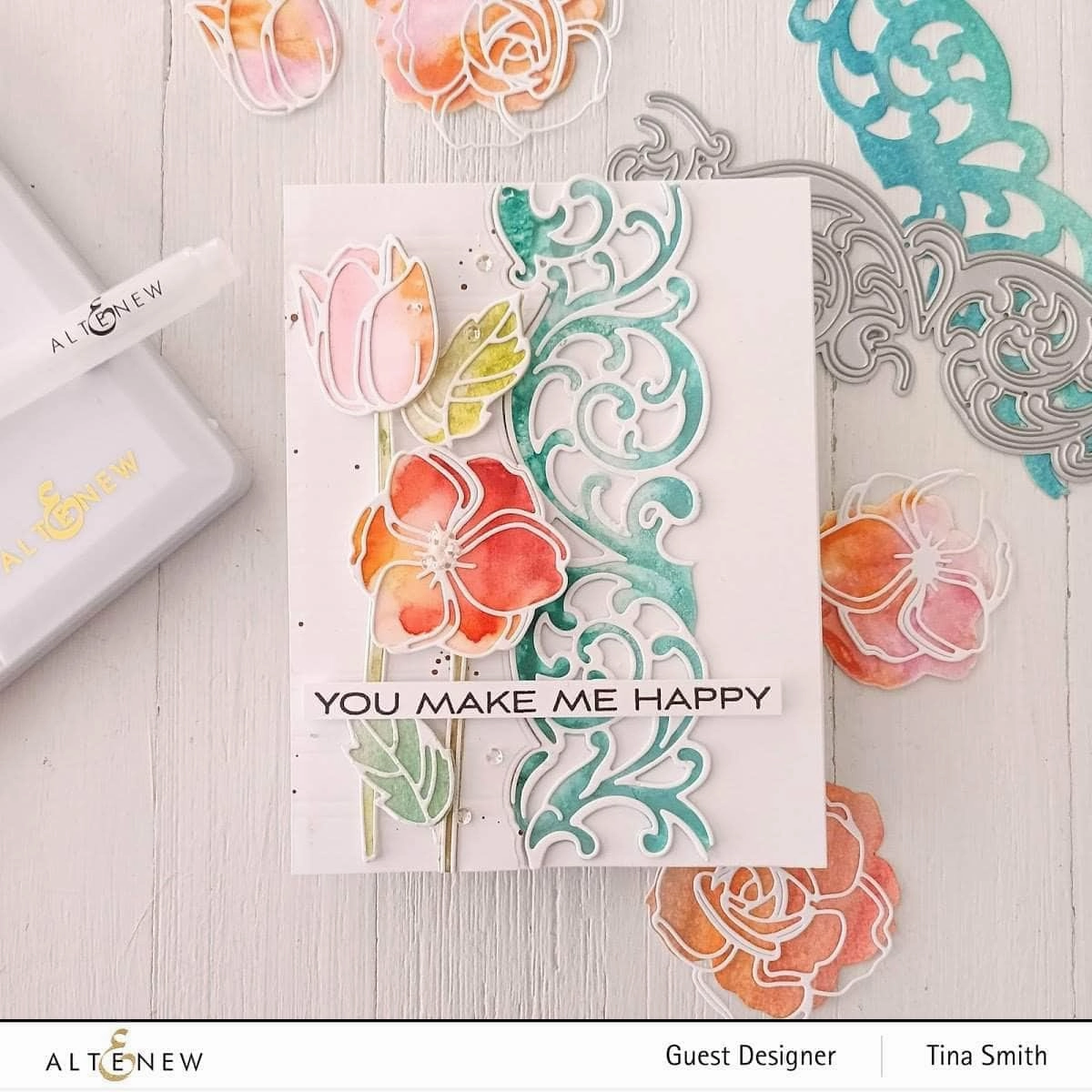 Floral Doodles Die Set trendy