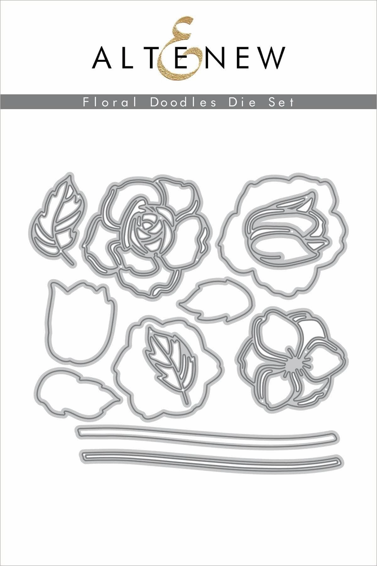 tiny portable Floral Doodles Die Set