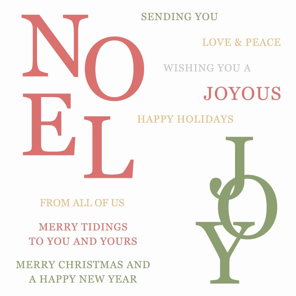 Floral Noel - 4X4 Stamp Set modern classic