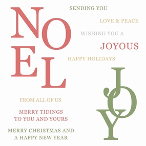 Floral Noel - 4X4 Stamp Set modern classic