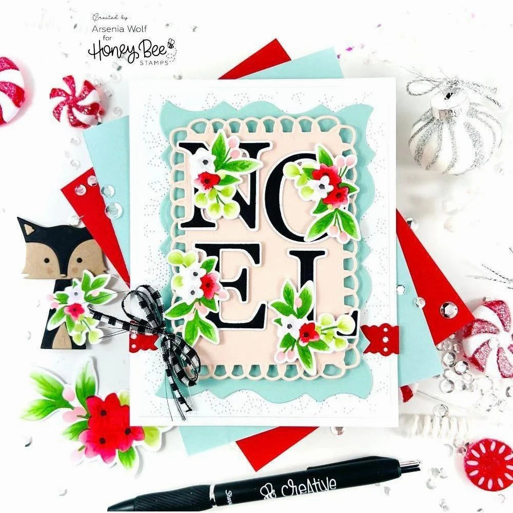 luxury Floral Noel - 4X4 Stamp Set