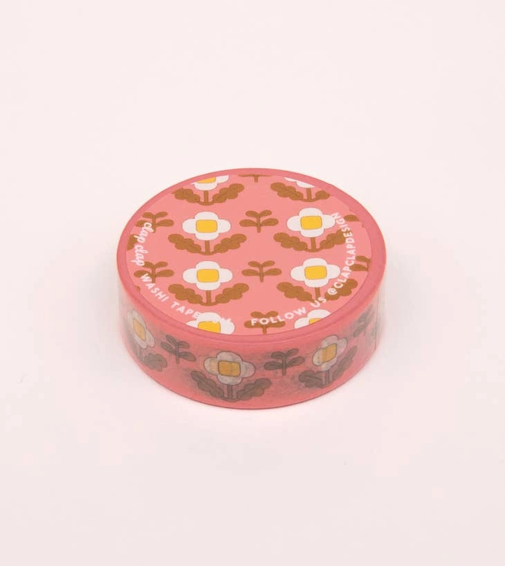exclusive Floral Washi Tape - Vintage Pink