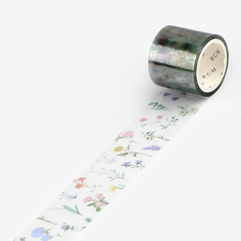 Flourish Pattern Pet Clear Tape Bgm alloy