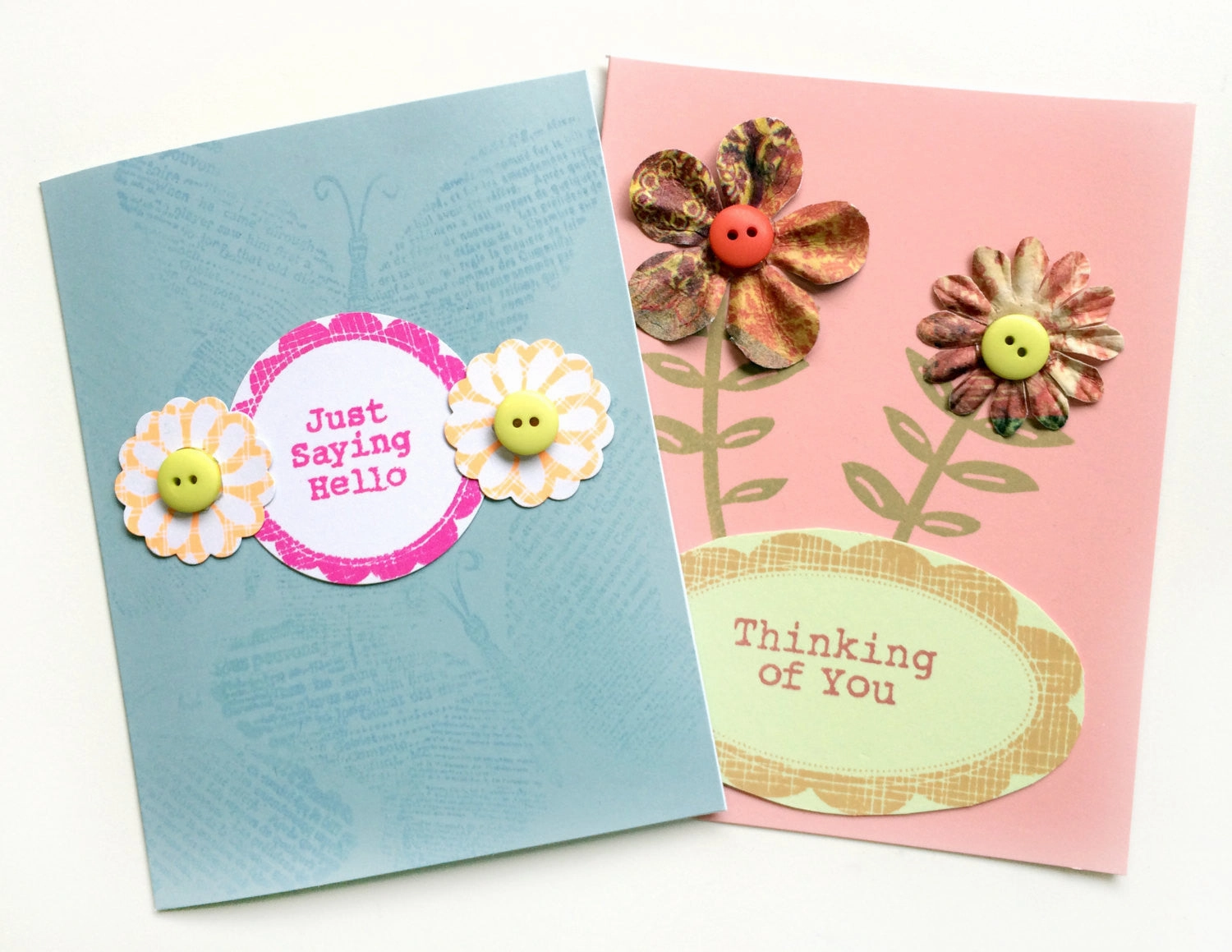 budget Flower Hearts Hero Arts Mounted Rubber Stamp