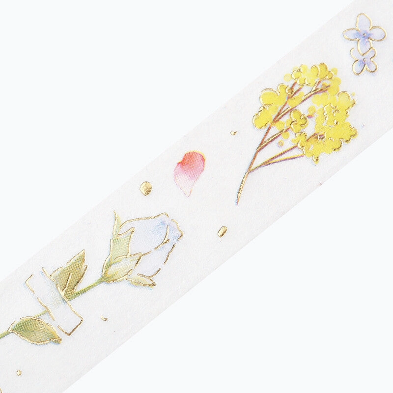 Flower Poem Washi Tape retractable shiny
