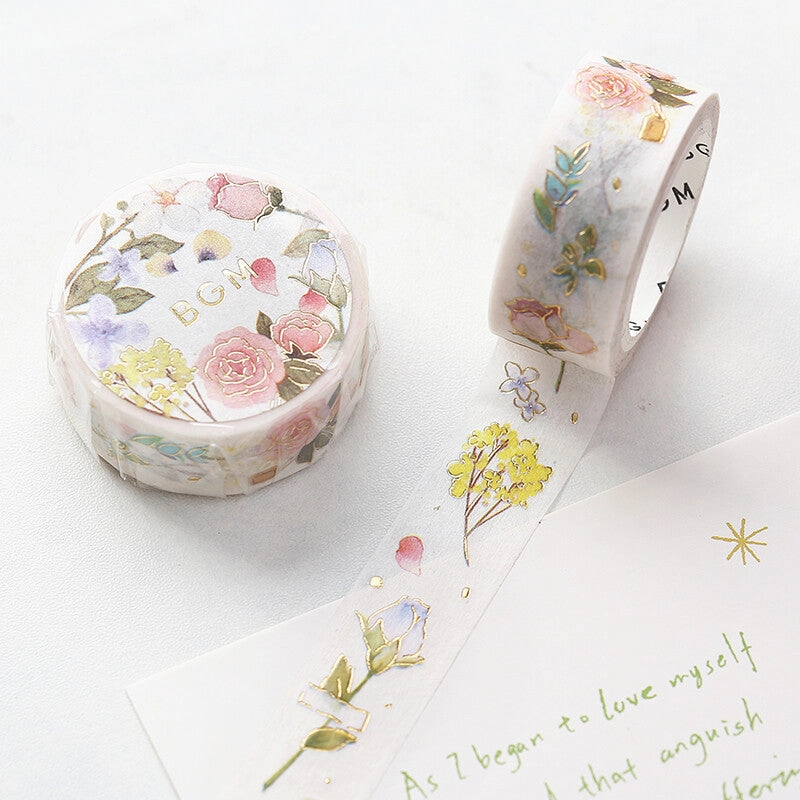 Flower Poem Washi Tape durable